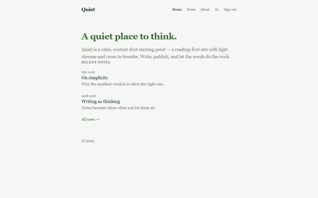 Quiet preview